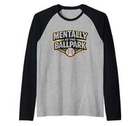 Mentally at the Ballparks Baseball Season Game Era Raglan Baseball Tee