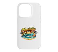 Mentally at the Beach Retro Sunset Vacation Shirt Case for iPhone 14 Pro