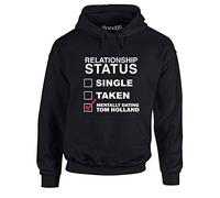 Mentally Dating Tom Holland, Adults Hoodie - Black/White/Red S