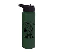 Mentally Ill But Totally Chill Funny Sarcastic Gift Stainless Steel Insulated Water Bottle