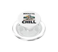 Mentally Ill But Totally Chill Skeleton Coffee Graphic PopSockets PopGrip for MagSafe