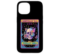 Mentally Ill But Totally Chill Skull Butterfly Case for iPhone 15