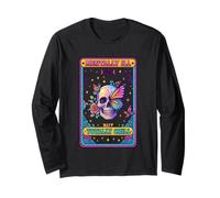 Mentally Ill But Totally Chill Skull Butterfly Long Sleeve T-Shirt