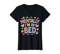 Mentally I'm in Bed Tired Sleepy Mood Nap - Value Graphic T-Shirt, Women, Black, L