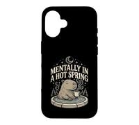 Mentally In A Hot Spring Capybara Coffee Case for iPhone 16