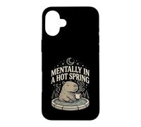 Mentally In A Hot Spring Capybara Coffee Case for iPhone 16 Plus