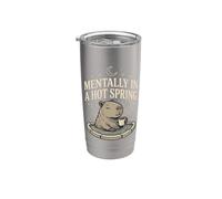 Mentally in A Hot Spring Capybara Coffee Stainless Steel Insulated Tumbler