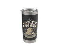 Mentally in A Hot Spring Capybara Coffee Stainless Steel Insulated Tumbler