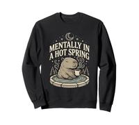 Mentally In A Hot Spring Capybara Coffee Sweatshirt