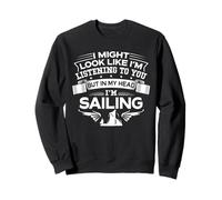 Mentally In The Boat - Daydreaming Sailor Funny Sailing Sweatshirt