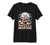 Mentally in The Mountains Cozy Fox Camp Premium T-Shirt