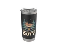 Mentally Off Duty Camping Bear Stainless Steel Insulated Tumbler