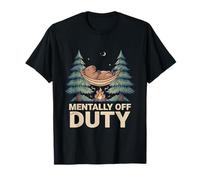 Mentally Off Duty Camping Bear T-Shirt