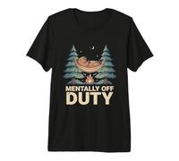 Mentally Off Duty Camping Capybara Premium T-Shirt