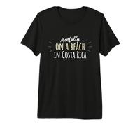 Mentally On A Beach in Costa Rica Cute Costa Rican Souvenir Premium T-Shirt