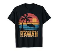 Mentally On A Beach In Hawaii Palm Tropical Beach Vibes T-Shirt