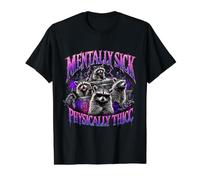 Mentally Sick Physically Thicc Y2K Bootleg Gag Birthday Men Value Graphic T-Shirt, Men, Black, M