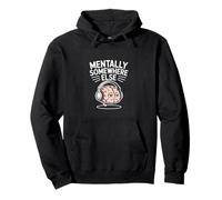 Mentally Somewhere Else Funny Introvert Brain Pullover Hoodie