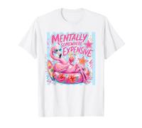 Mentally Somewhere Expensive Flamingo Tropical Resort T-Shirt