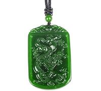 MENTAM Chinese Feng Shui Necklace,Traditional Pendant, Chinese Jadeite Pendant Green Jade Charm Jewellery Fashion Accessories Man Luck Amulet