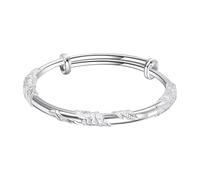 MENTAM Fashion Cuff Bangle,Traditional retro bracelet, Adjustable Cuff Bracelet Elegant Women Bangle Flower Emboss Alloy Silver Color Chinese Style Smooth Polished Wrist Jewelry