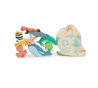 Mentari Wooden Stacking Ocean - Balancing Toy Sealife Animal Blocks Game For Kids