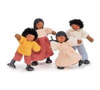 Mentari Toys - The Berrybunch Doll Family - 4pc Detailed Wooden Doll with Flexible Arms and Legs for Dollhouse - Encourage Creative and Imaginative Play for Children - Age 3+