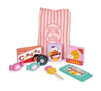 Mentari Wooden Toy Candy Shop Bag - Pretend Play Food Sweet Shopping For Children Ages 3+
