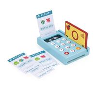 Mentari Wooden Toy Card Machine - Pretend Play Food Shopping Set For Children Ages 3+