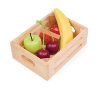 Mentari Wooden Toy Fruit Crate - Pretend Play Food Shopping With Children Ages 3+