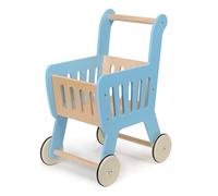Mentari Wooden Toy Shopping Cart - Pretend Play Food Shopping Trolley For Children Ages 3+