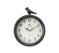 Menterry Cardinal Bird-Themed Vintage Small Wall Clock, Antique Black Round
