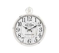 Menterry Retro Round Wall Clock. White Vintage Antique Style. Battery Operated Silent Wall Clocks for Farmhouse,Bathroom,Kitchen,Bedroom,Office, (11.8" H x 9.3" W)