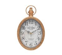 Menterry Small Retro Oval Wall Clock Antique Old Design, Gold Vintage Style