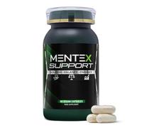 Mentex® Nootropics Brain Support Supplement - Brain Supplement with Lion’s Mane, Citicoline, Rhodiola & Bacopa - Cognitive Support for Focus, Memory & Mental Clarity - 90 Vegan Capsules