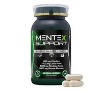 Mentex® Support Nootropics Brain Supplement | Lion's Mane, Citicoline, Rhodiola Rosea, Bacopa Monnieri, L-Theanine, L-Tyrosine & Phosphatidylserine | Research Backed Vegan Formula | 90 Capsules