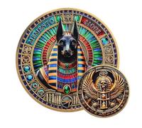 Mento Mori Anubis Egyptian Design Vita, Mors, Aeternitas Philosophy Coin to Life, Death and Eternity