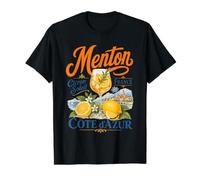 Menton Citron Spritz French Riviera Coastal Vacation Value Graphic T-Shirt, Men, Black, S