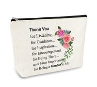 Mentor Appreciation Gifts Cosmetic Bag for Women Thank You Gift for Mentor Teacher Supervisor Coworker Counselor Leader Christmas Birthday Thanksgiving Leaving Farewell Gifts Makeup Bag