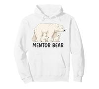 Mentor Bear With Two Cubs Siblings Polar Bear Family Pullover Hoodie