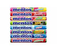 Mentos Chewy Dragees Assorted Range 8 Pack | Rainbow, Red Fruit Mix, Mint, Strawberry Mix, Fruit, Sour Tones, Discovery (14 Flavours) & Strong Mint | Vegan Candy Multipack