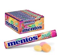 Mentos Chewy Dragees, Flavoured Soft Chews, Party Sweets, Natural Colours, Suitable for Vegetarians (40 Rolls x 38g, Mixed-Fruit)