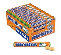 Mentos Chewy Dragees, Flavoured Soft Chews, Party Sweets, Natural Colours, Suitable for Vegetarians (40 Rolls x 38g, Orange)