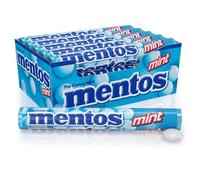 Mentos Chewy Dragees, Flavoured Soft Chews, Party Sweets, Natural Colours, Suitable for Vegetarians (40 Rolls x 38g, Peppermint)