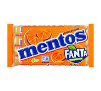 Mentos Fanta Orange Flavour Chewy Dragees 4 Rollen Rolls 150g (Imported)