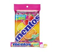 Mentos Fruit Chewable Mint Candy Roll, 14 Pieces per Roll, Party Pack of 6