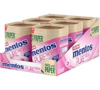 Mentos Pure Fresh Bubble Fresh Flavour, Sugar Free Chewing Gum With Xylitol, Suitable for Vegetarians - 6 x 50 Pieces