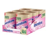 MENTOS GUM - Pure Fresh Chewing Gum - Crisp Outer Shell and Liquid Filled Centre - Bubble Fresh - 6 x 50 Pieces