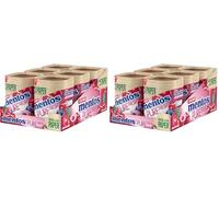 MENTOS GUM - Pure Fresh Chewing Gum - Crisp Outer Shell and Liquid Filled Centre - Cherry - 6 x 50 Pieces (Pack of 2)