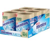 Mentos Pure Fresh Freshmint Flavour, Sugar Free Chewing Gum With Xylitol, Suitable for Vegetarians - 6 x 50 Pieces